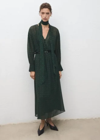 Abito stampato con foulard