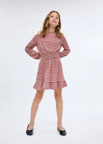 abito stampato con ruches 2 1 330x462 - Abito stampato con ruches