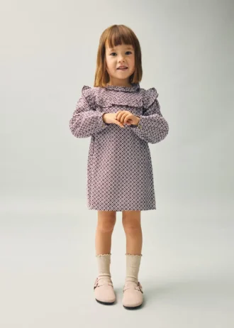 Abito stampato con volant Abito stampato con volant