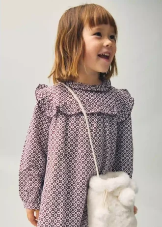 Abito stampato con volant Abito stampato con volant