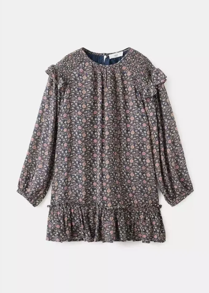 Abito stampato con volant Abito stampato con volant