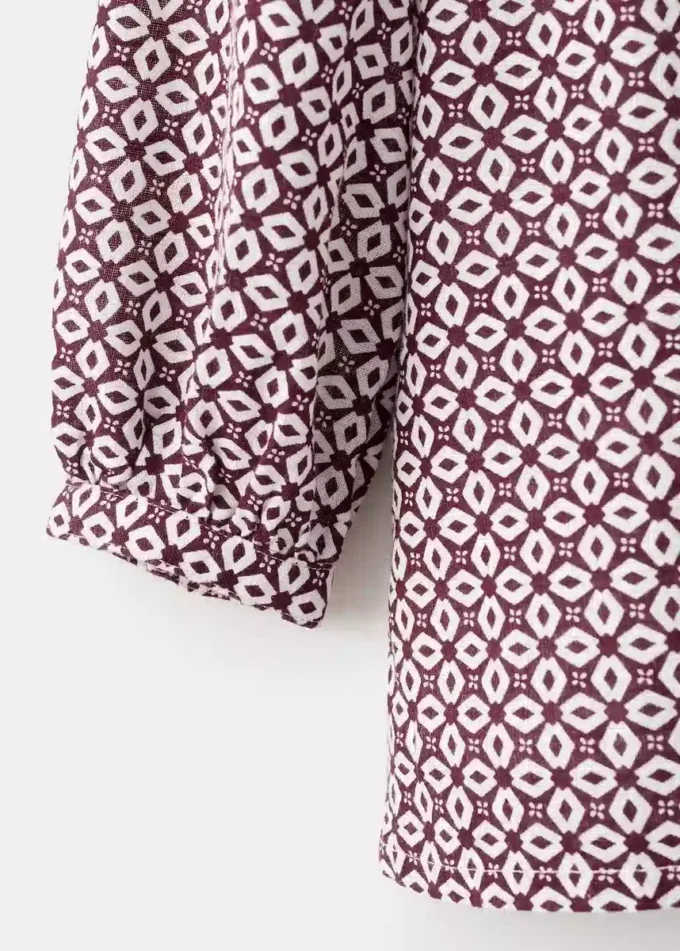 Abito stampato con volant Abito stampato con volant