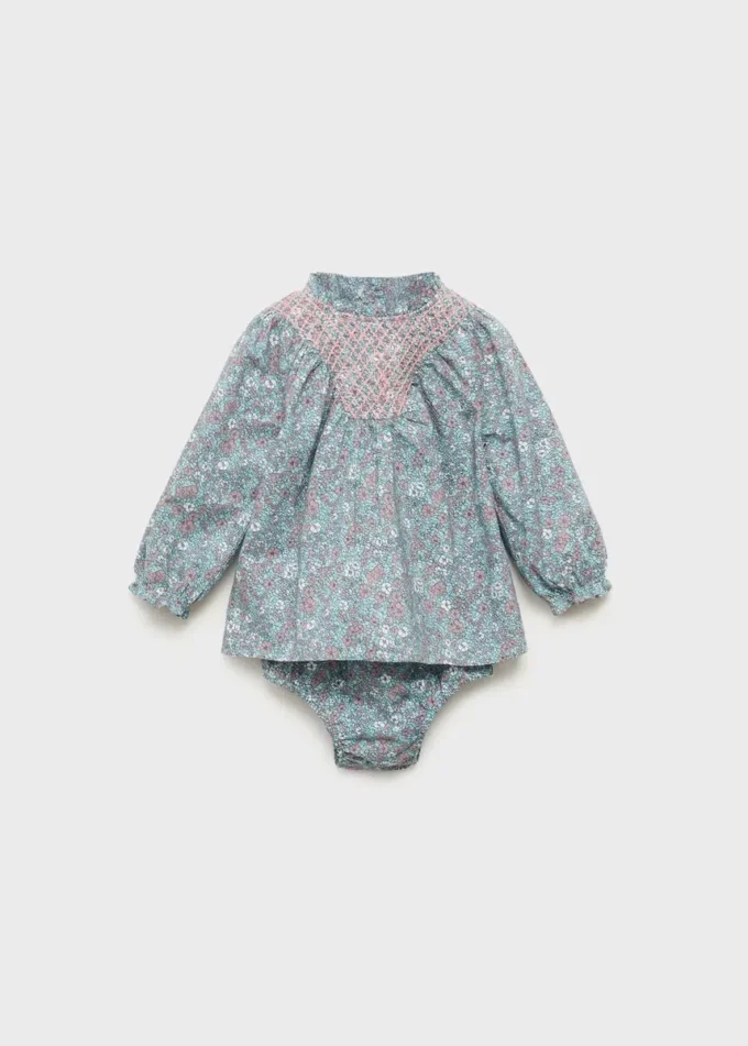 Abito stampato e copripannolino Abito stampato e copripannolino