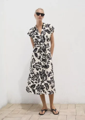 Abito stile camicia con stampa floreale