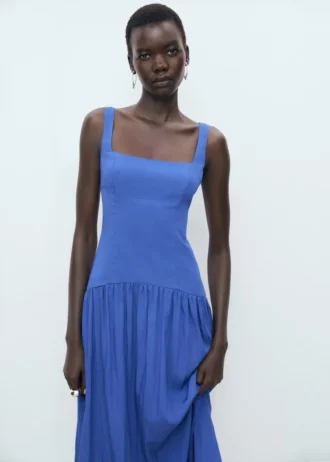 Abito svasato in cotone