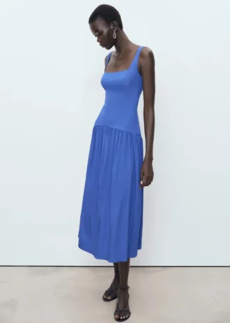 Abito svasato in cotone