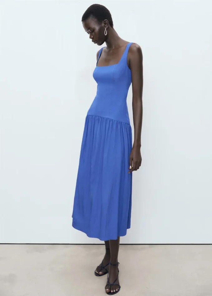 Abito svasato in cotone Abito svasato in cotone