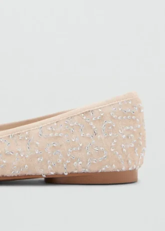 Ballerine glitterate con fiocco