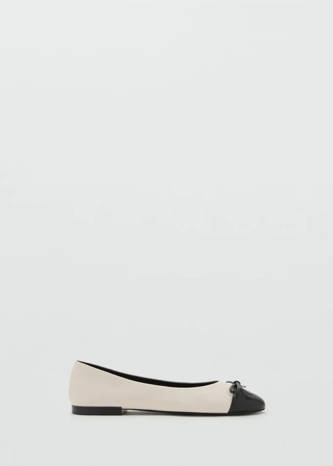 Ballerine in pelle con fiocco Ballerine in pelle con fiocco