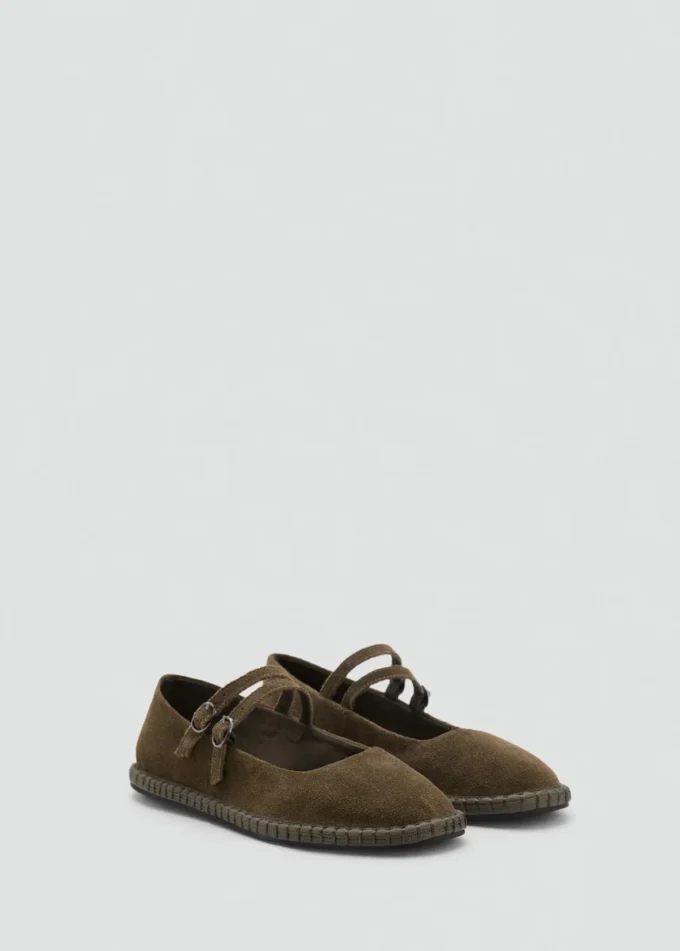 Ballerine in pelle scamosciata