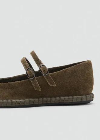 Ballerine in pelle scamosciata