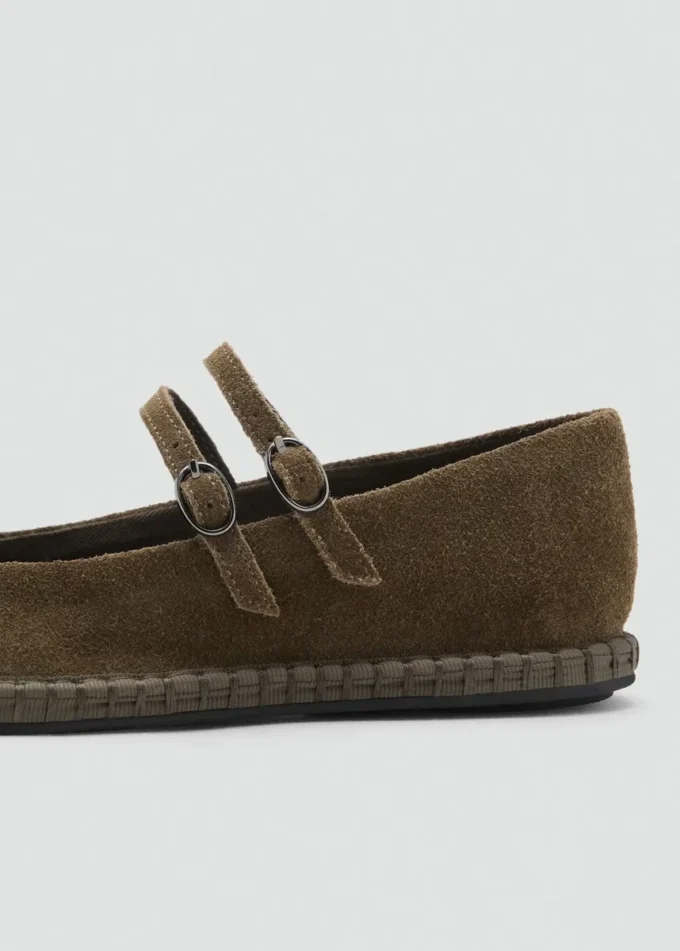 Ballerine in pelle scamosciata