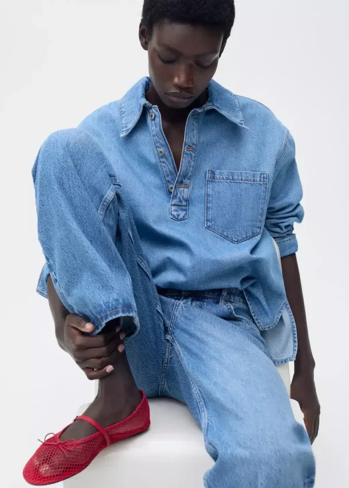 Ballerine in rete con cinturino con fibbia Ballerine in rete con cinturino con fibbia