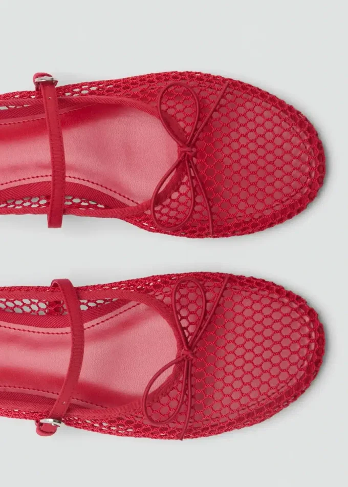 Ballerine in rete con cinturino con fibbia Ballerine in rete con cinturino con fibbia