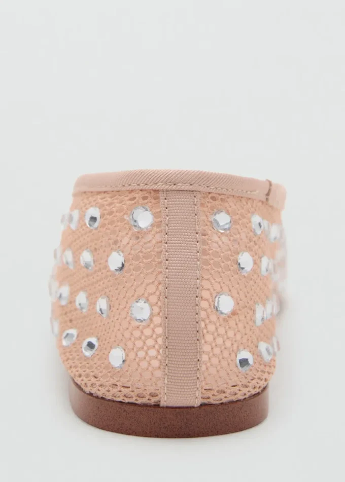 Ballerine in rete con strass