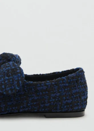 Ballerine in tweed con fiocco