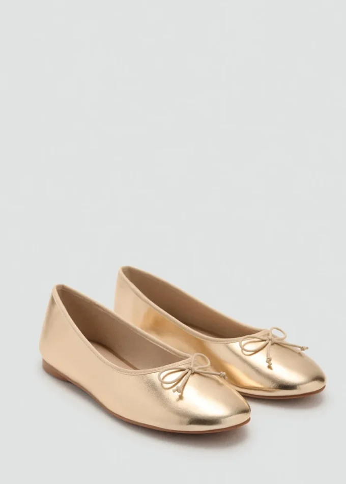 Ballerine metallizzate con fiocco Ballerine metallizzate con fiocco