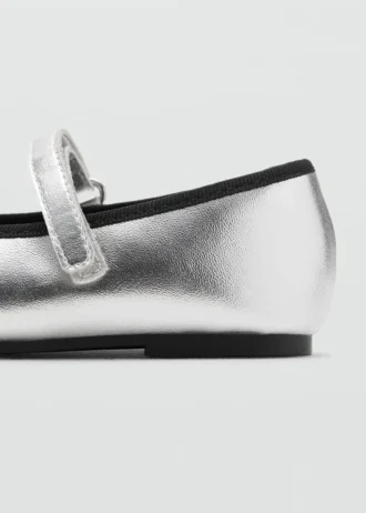 Ballerine metallizzate con fiocco