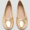 Ballerine metallizzate con fiocco Ballerine metallizzate con fiocco