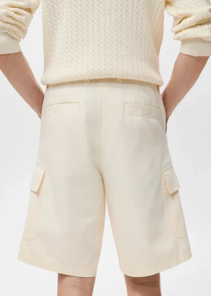 Bermuda cargo in cotone lyocell Bermuda cargo in cotone lyocell