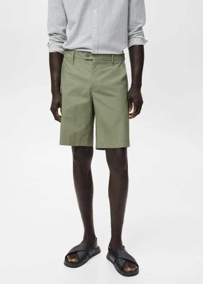 Bermuda in cotone con elastico interno