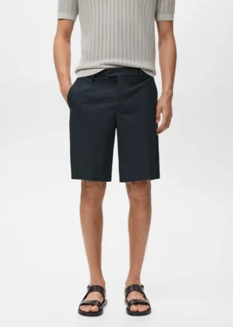 Bermuda in cotone con elastico interno