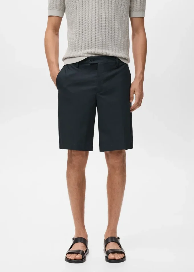 Bermuda in cotone con elastico interno