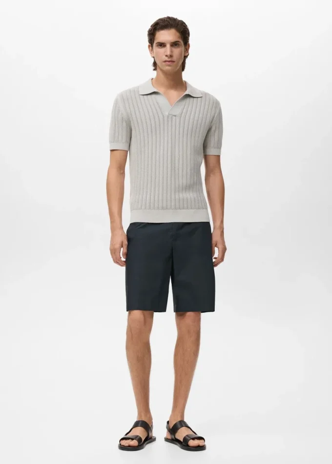 Bermuda in cotone con elastico interno