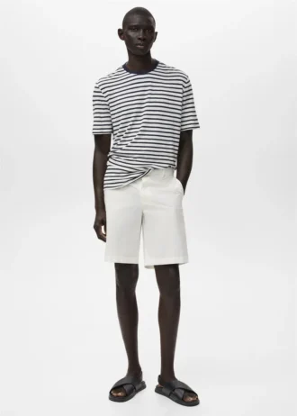 Bermuda in cotone con elastico interno