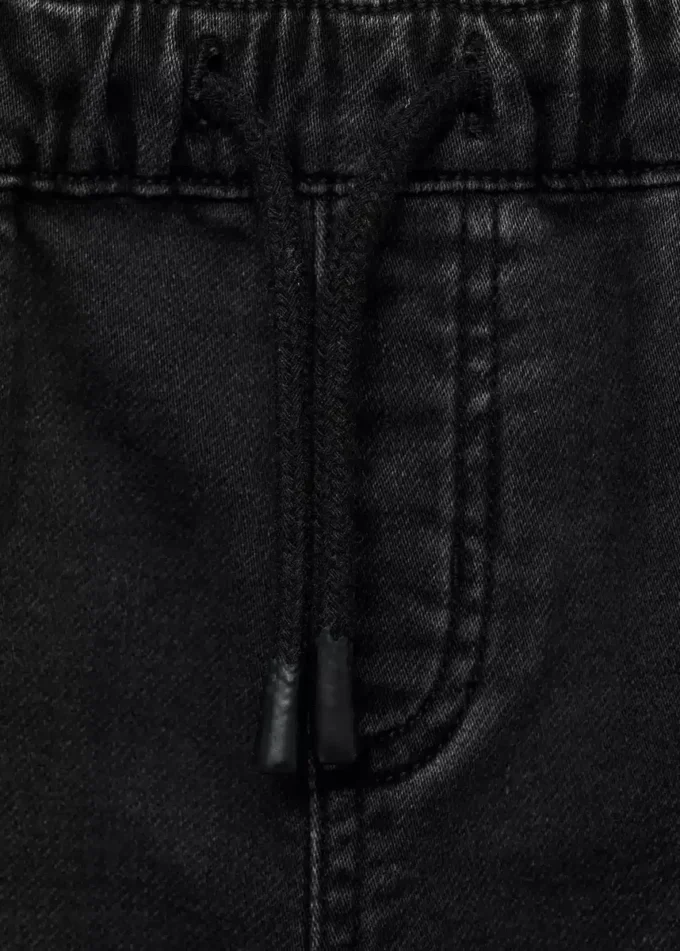 Bermuda in denim con coulisse Bermuda in denim con coulisse