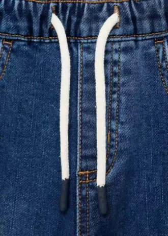 Bermuda in denim con coulisse