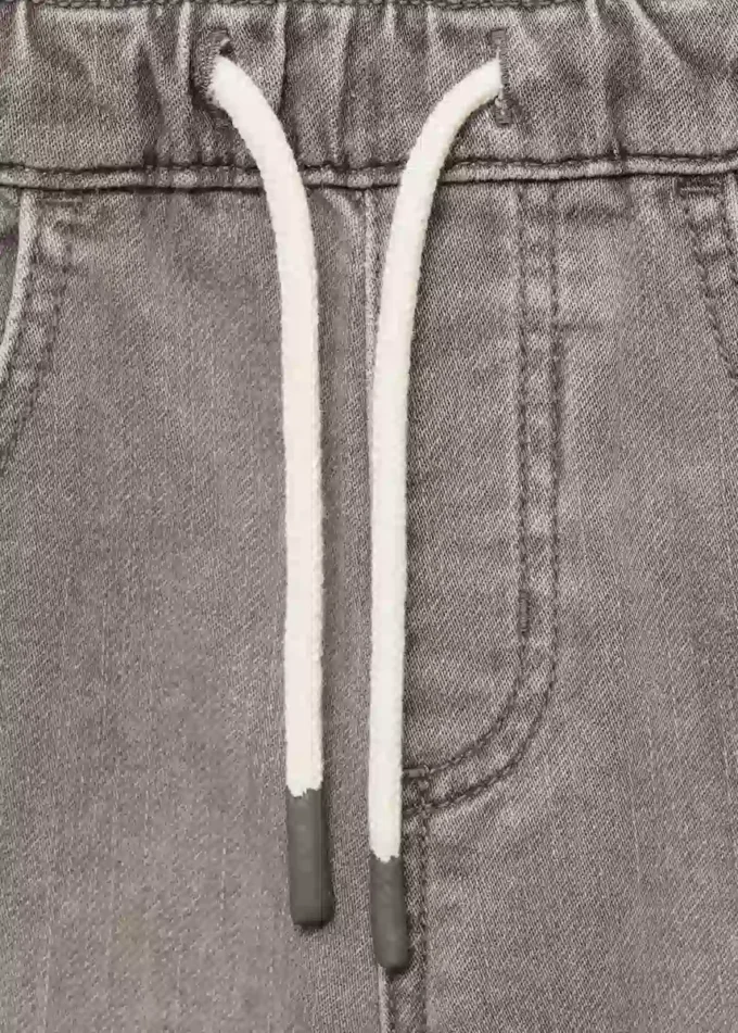 Bermuda in denim con coulisse Bermuda in denim con coulisse