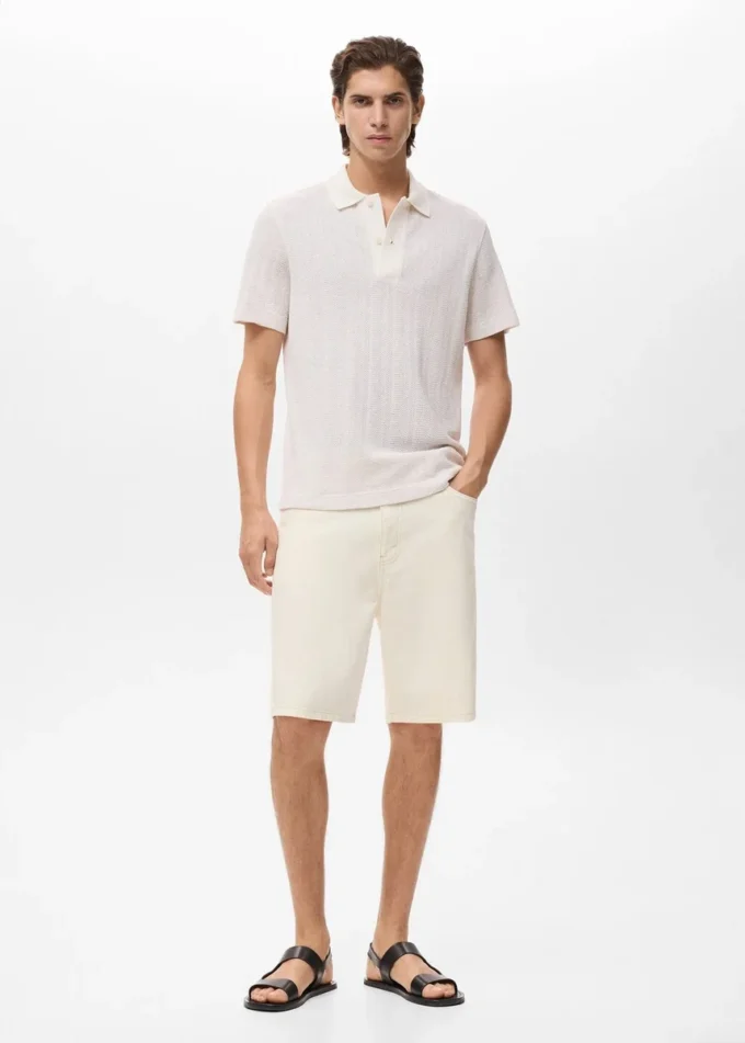 Bermuda in denim dalla vestibilità comoda Bermuda in denim dalla vestibilità comoda