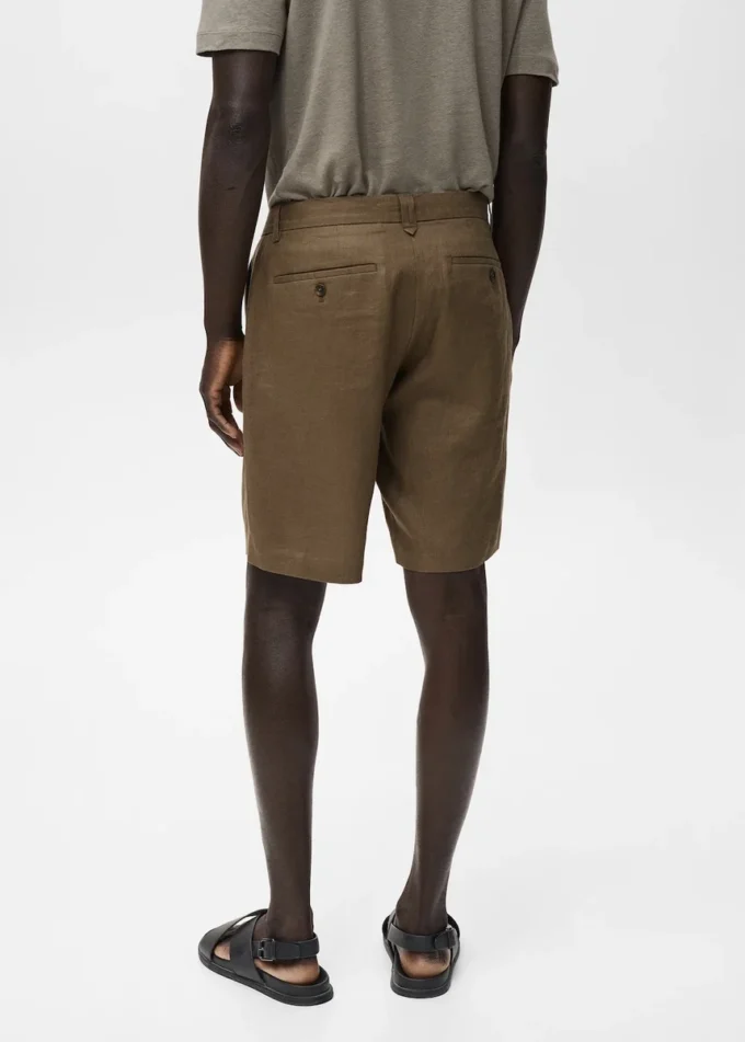 Bermuda slim fit 100% lino Bermuda slim fit 100% lino