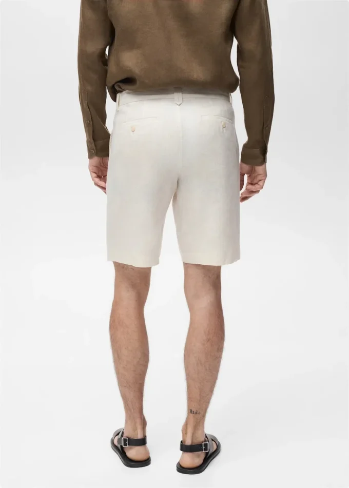 Bermuda slim fit 100% lino Bermuda slim fit 100% lino