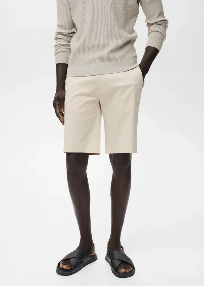 Bermuda slim fit in cotone chino Bermuda slim fit in cotone chino