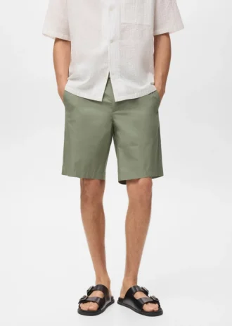 Bermuda slim fit in cotone chino