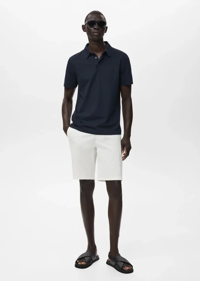 Bermuda slim fit in cotone chino Bermuda slim fit in cotone chino