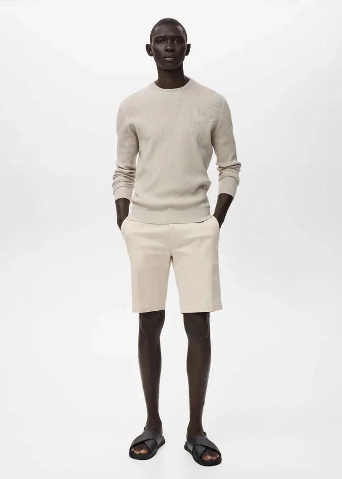 Bermuda slim fit in cotone chino Bermuda slim fit in cotone chino
