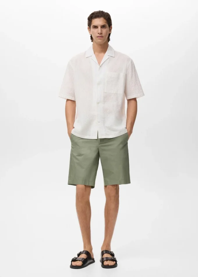 Bermuda slim fit in cotone chino Bermuda slim fit in cotone chino