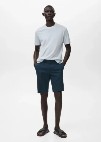 Bermuda slim fit in cotone chino