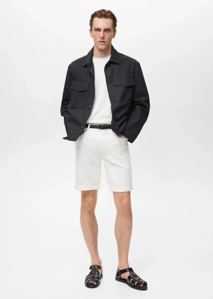 Bermuda slim fit in denim Bermuda slim fit in denim