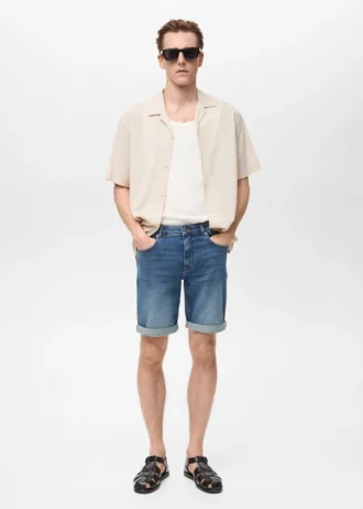 Bermuda slim fit in denim