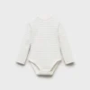 Body a righe in cotone per neonati Body a righe in cotone per neonati