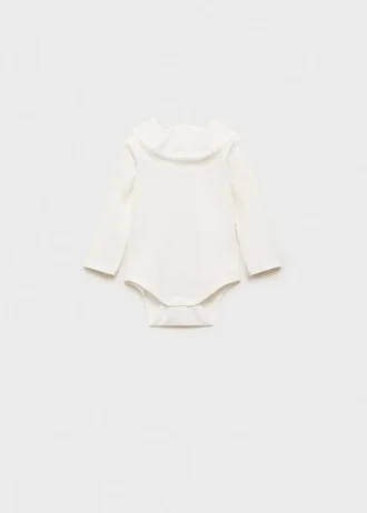 Body con collo babydoll ricamato