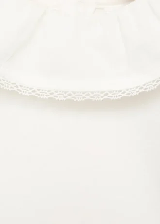 Body con collo babydoll ricamato