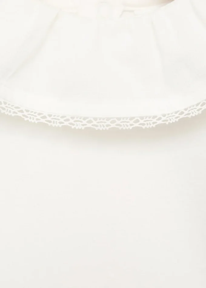 Body con collo babydoll ricamato Body con collo babydoll ricamato