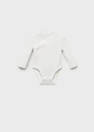 Body con scollo a V e bottoni