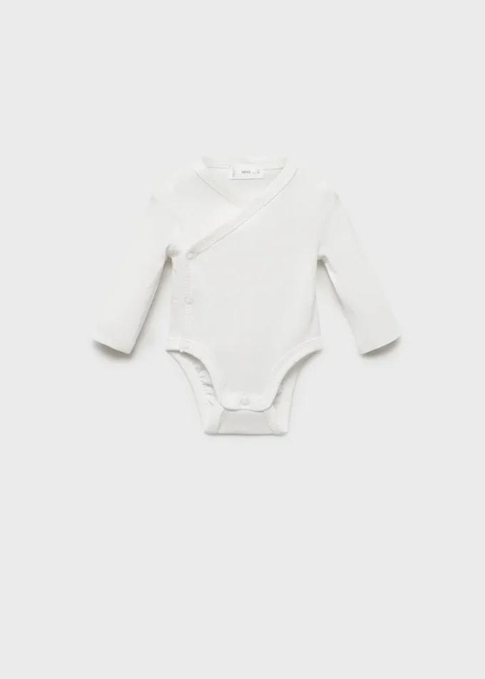 Body con scollo a V e bottoni