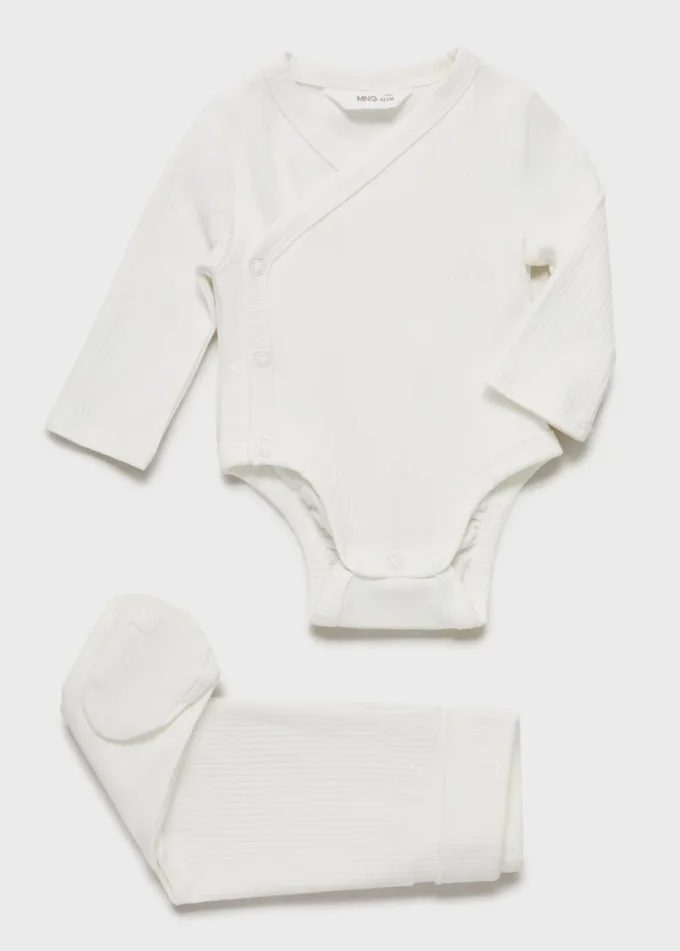 Body con scollo a V e bottoni